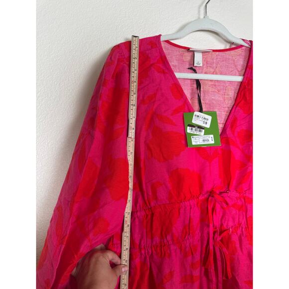 NWT Kate Spade for Target Pink Floral Midi Dress Women’s XL Statement Colorful - Picture 4 of 12